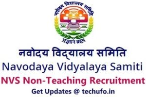 Navodaya Vidyalaya Samiti NVS Non Teaching Recruitment 2024 Apply ...